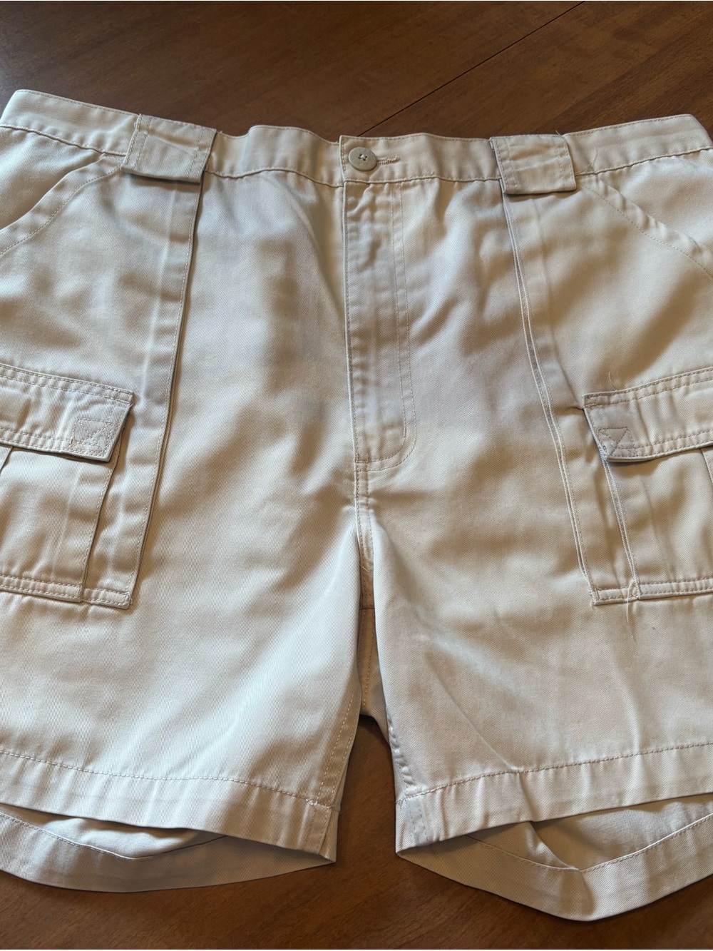 Weekenders Cream Cargo Shorts with Utility Pockets